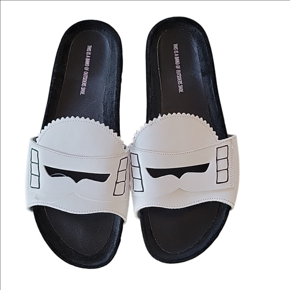This Is A Band of Outsiders Shoes Loafer Slip-on Sandals White European sz.12